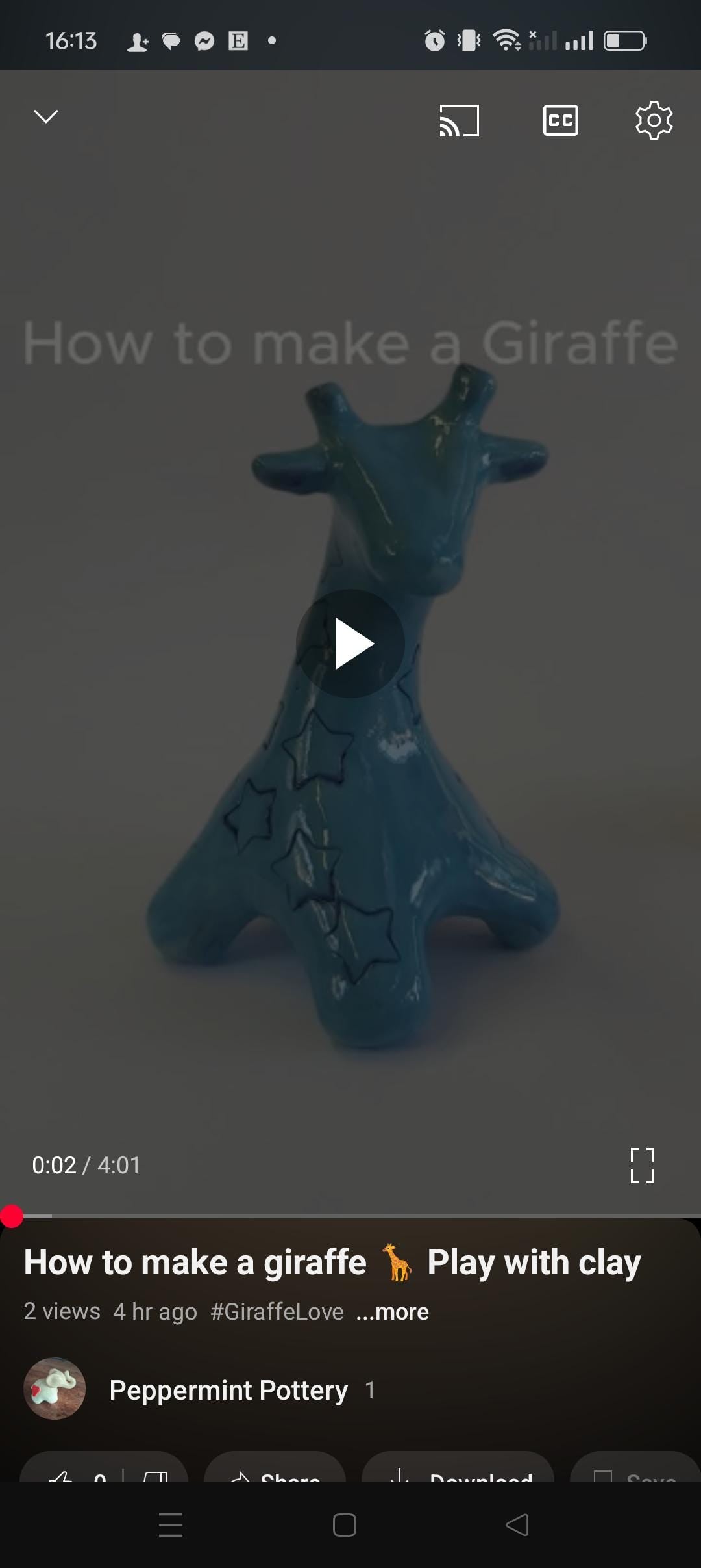 Clay pottery Giraffe - Digital download