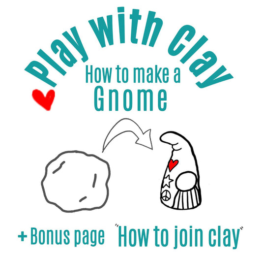 DIY clay gnome template - Digital download