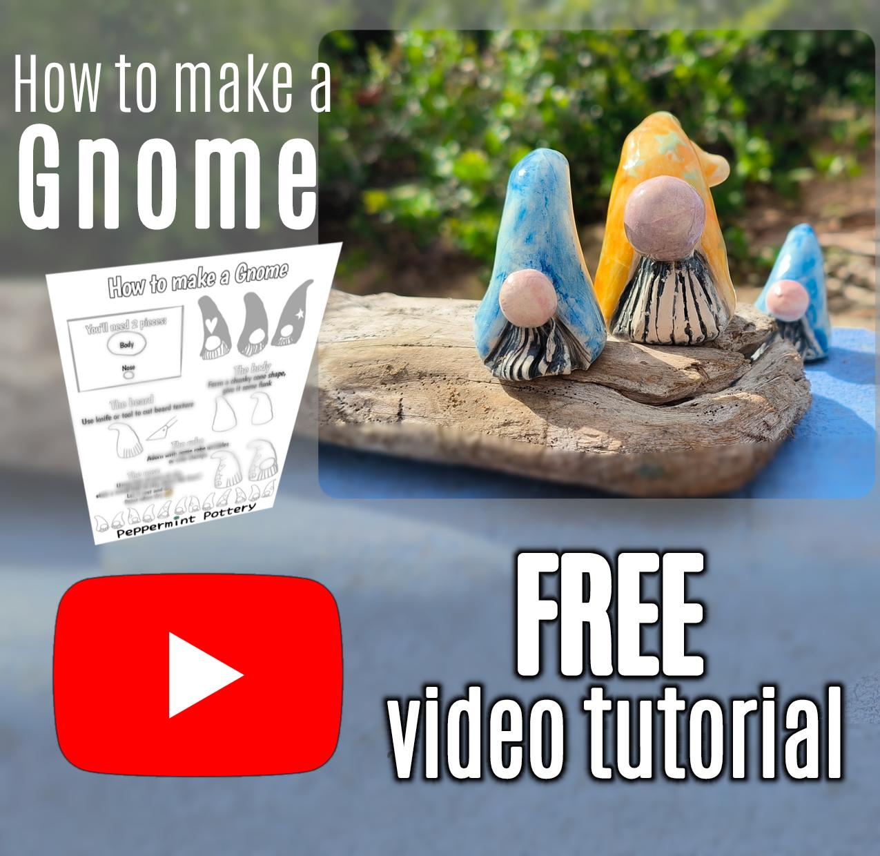DIY clay gnome template - Digital download