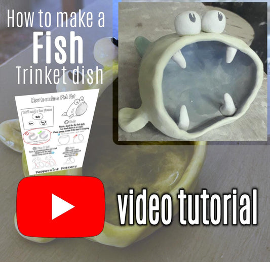 DIY clay fish trinket dish - Digital download