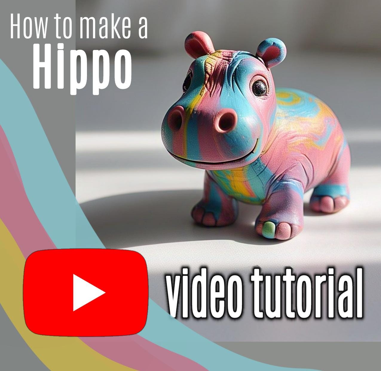 Clay pottery Hippo - Digital download