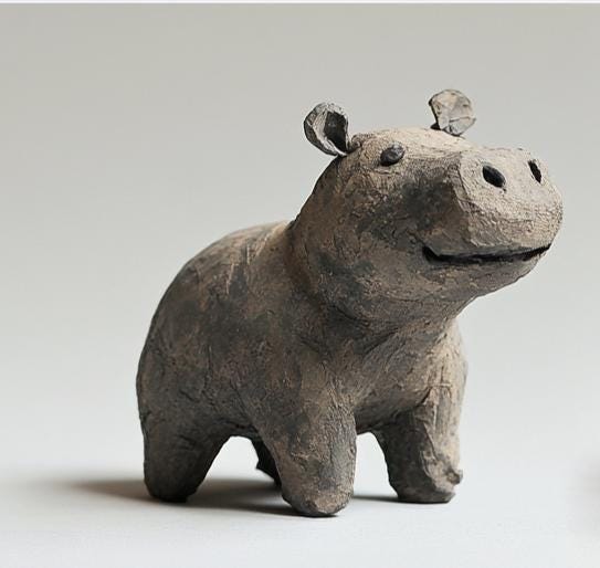 Clay pottery Hippo - Digital download