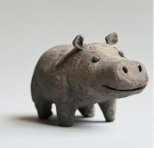 Clay pottery Hippo - Digital download