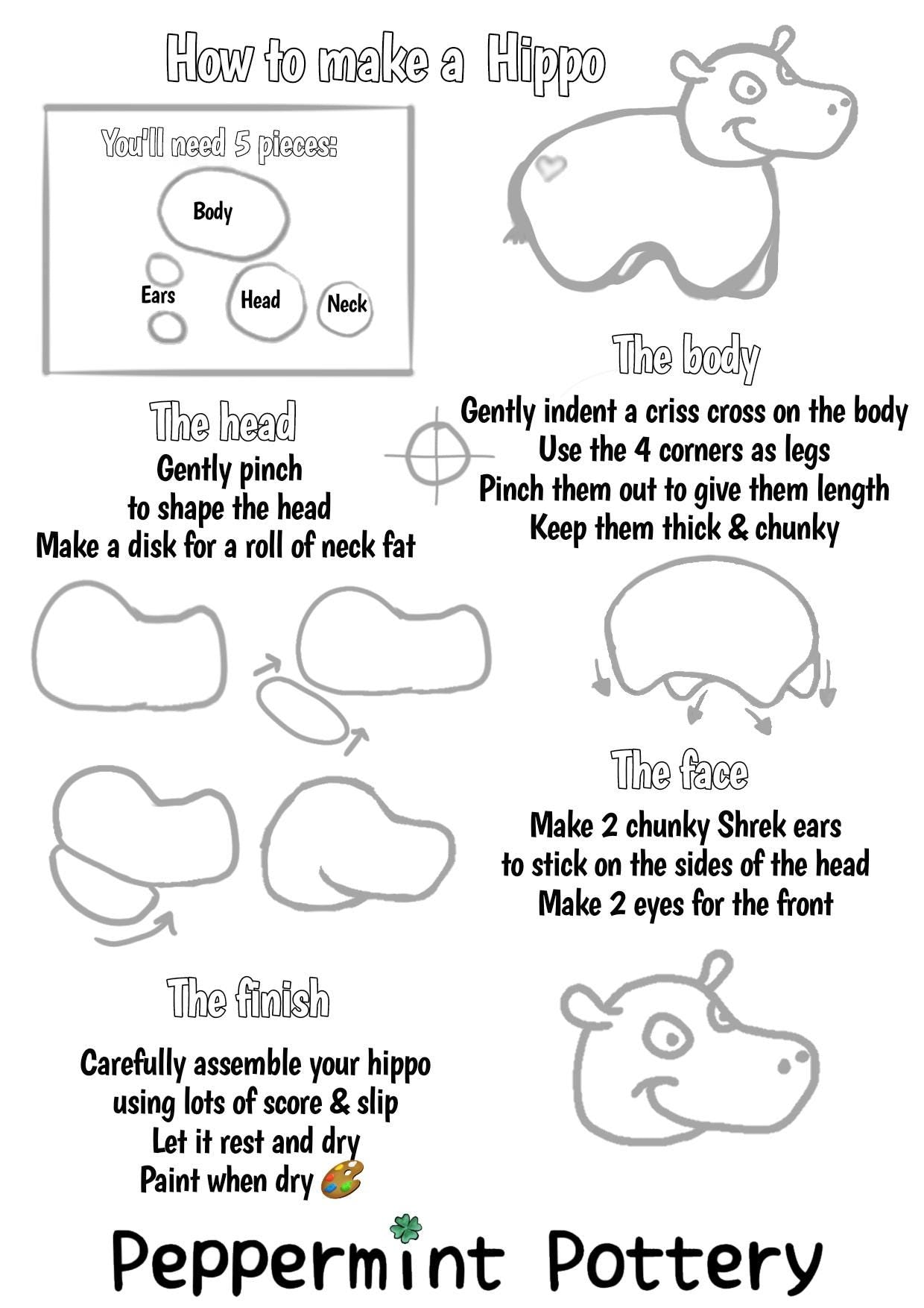 DIY Pottery Animals - 6 Fun & Easy designs