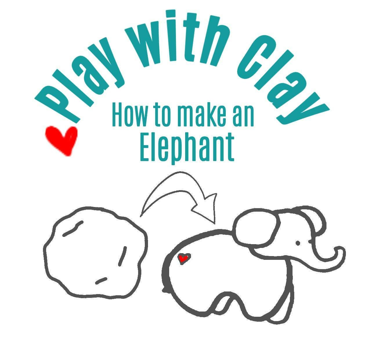 Clay pottery Elephant template - Digital download