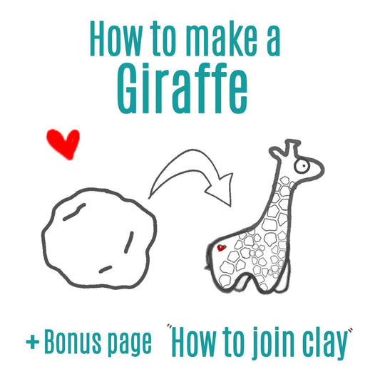 Clay pottery Giraffe - Digital download