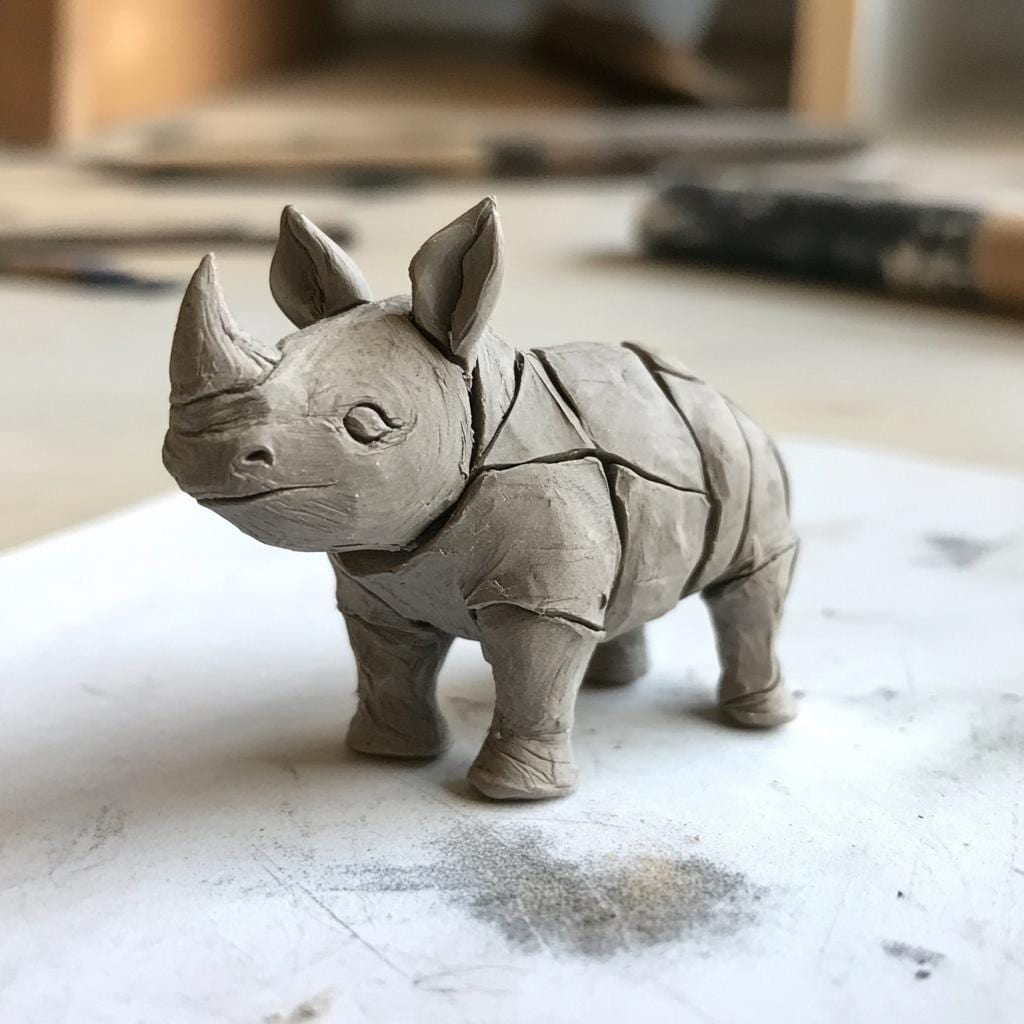How to make a Rhino - Pottery DIY Digital download