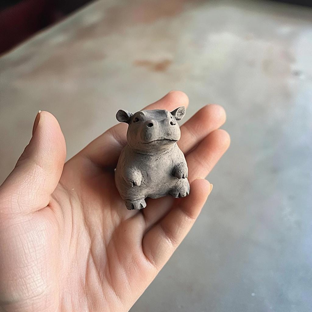Clay pottery Hippo - Digital download