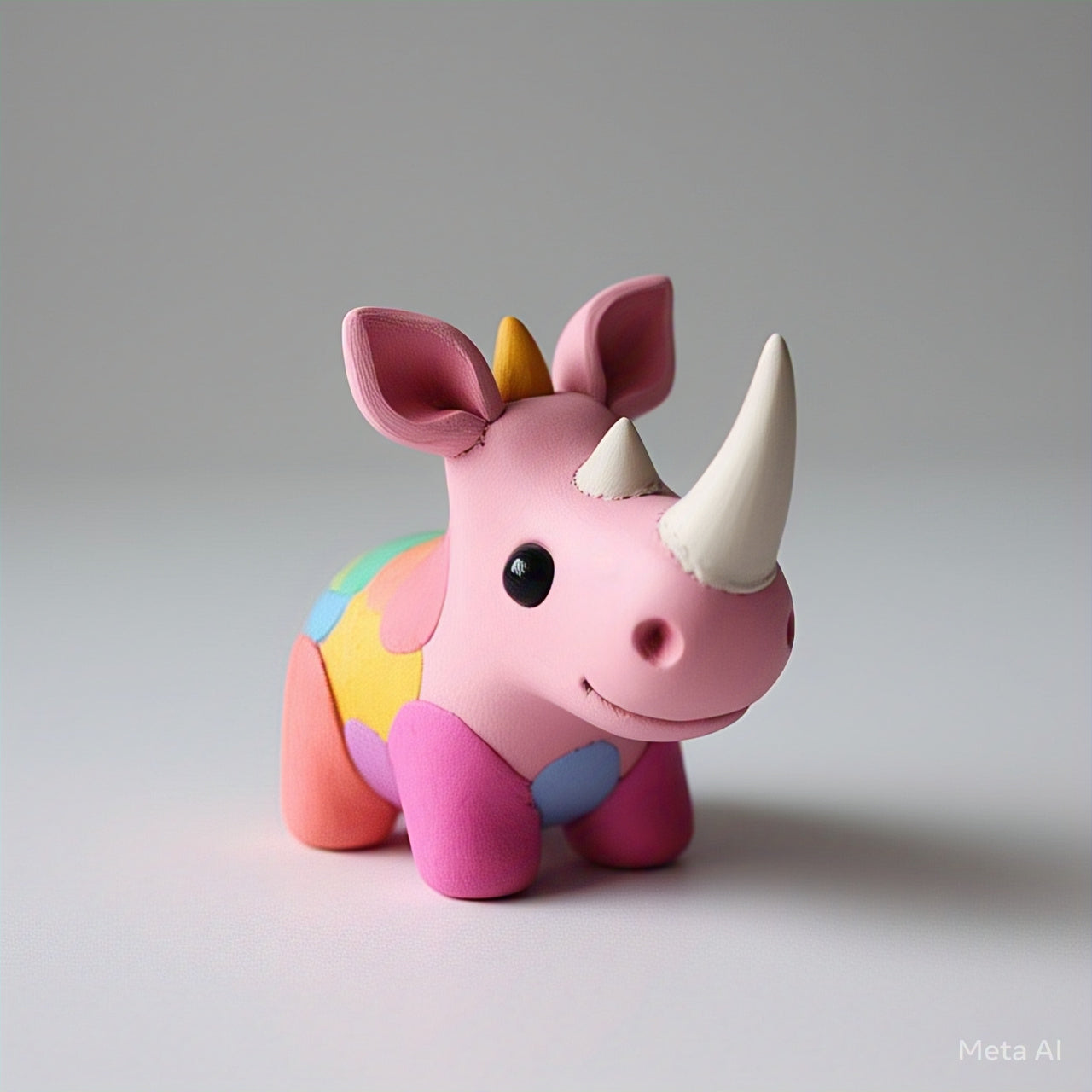 Clay pottery Rhino - DIY Digital download